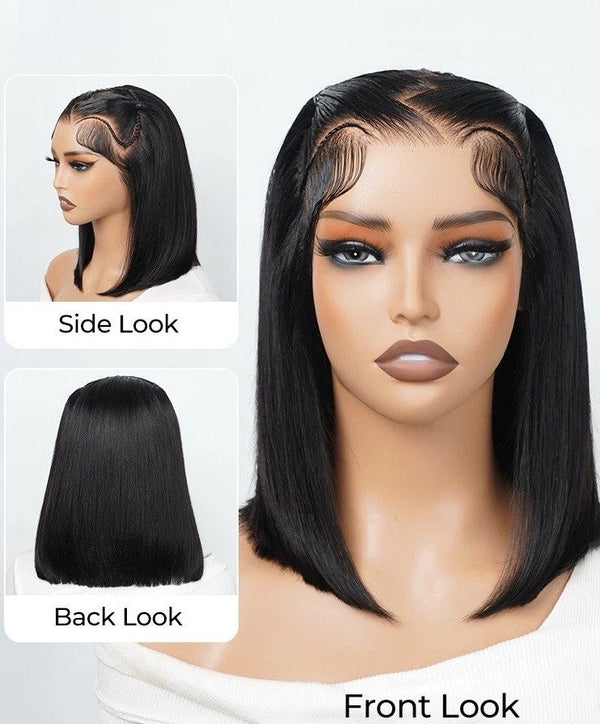 Chic Luxe Hair Glueless Pre-Styled Braided Ready To Wear Lace Front Bob Wig
