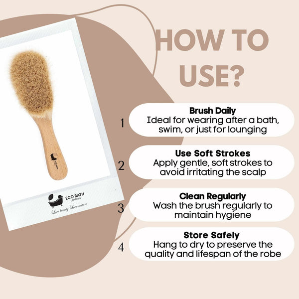 Eco Bath Goat-Bristle Baby Hair Brush