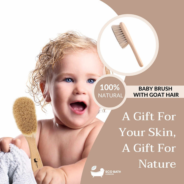 Eco Bath Goat-Bristle Baby Hair Brush