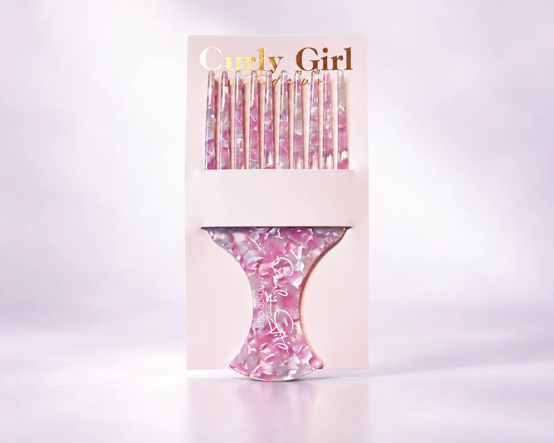 Pink Acetate Pick Comb — studio product photograph