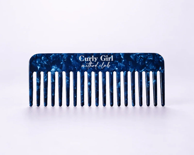 Wide-Tooth Acetate Comb – Blue — studio product photograph