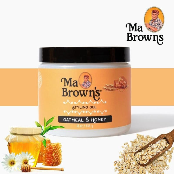 Ma Brown's Styling Gel: Strong Hold & Frizz Control for All Hair Types — 16 oz