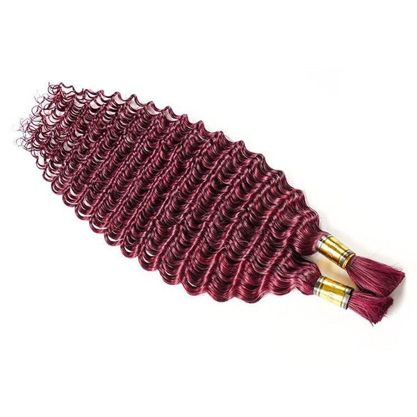 Chic Luxe Hair Deep Wave Human Hair Bulk — For Braiding — Boho Braids — 2 Bundle