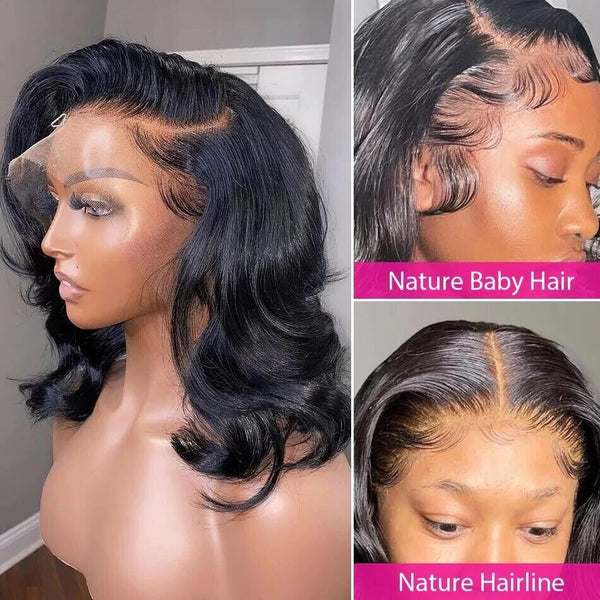 Chic Luxe Hair Glueless Full Wavy Lace Front Short Wig