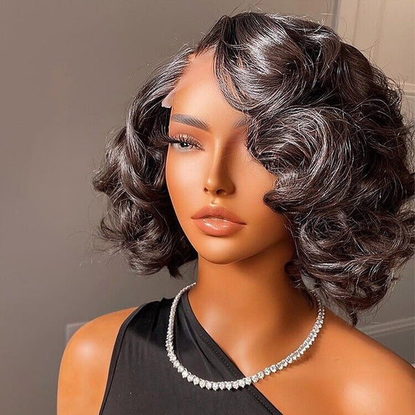 Chic Luxe Hair Glueless Bouncy Lace Front Loose Wave Short Wig