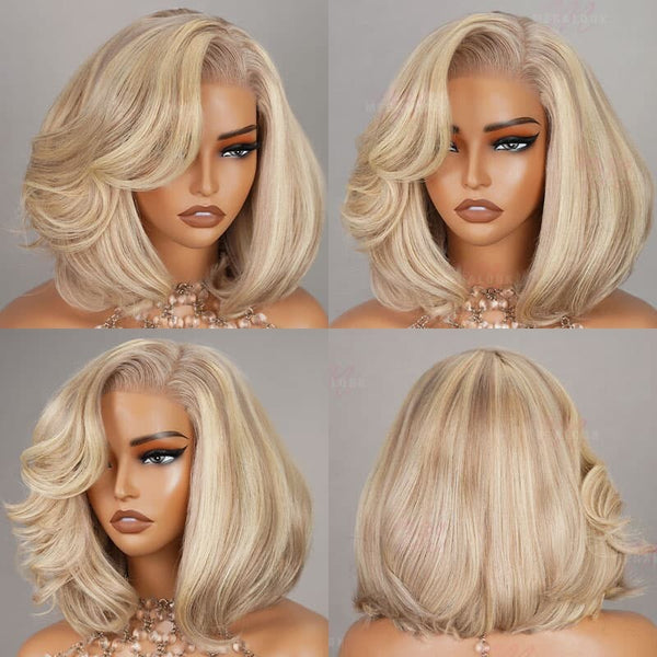Chic Luxe Hair Full Wavy Glueless Wear Go Lace Front Short Bob Wig