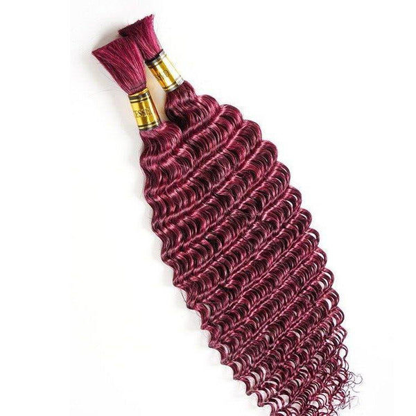 Chic Luxe Hair Deep Wave Human Hair Bulk — For Braiding — Boho Braids — 2 Bundle