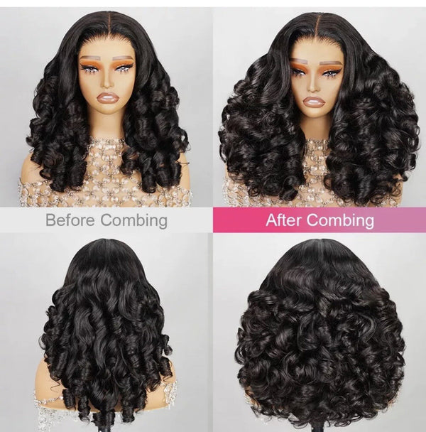 Chic Luxe Hair Full Glueless Wear & Go Bouncy Curly Lace Front Wig