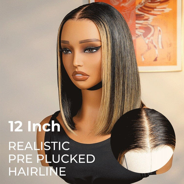 Chic Luxe Hair Blunt Cut Short Bob Ready To Go Glueless Lace Front Wig