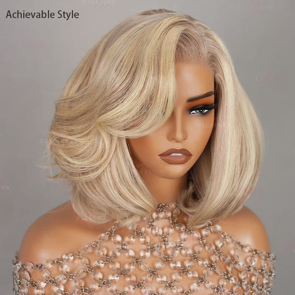 Chic Luxe Hair Full Wavy Glueless Wear Go Lace Front Short Bob Wig