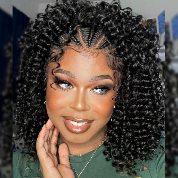 Chic Luxe Hair Glueless Full Lace Front Curly Braided Wig — Short/Long