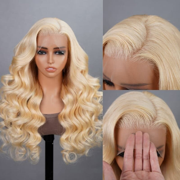 Chic Luxe Hair Full Wig Straight Wavy Lace Front Long 613 Blonde