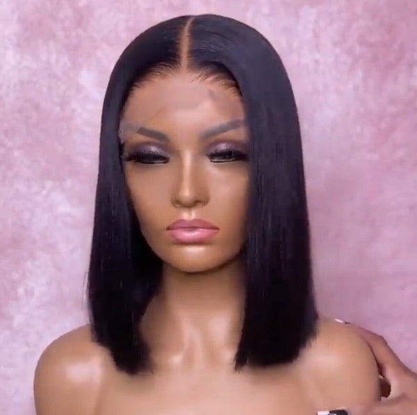Chic Luxe Hair Straight Short Bob Full Lace Front Wig