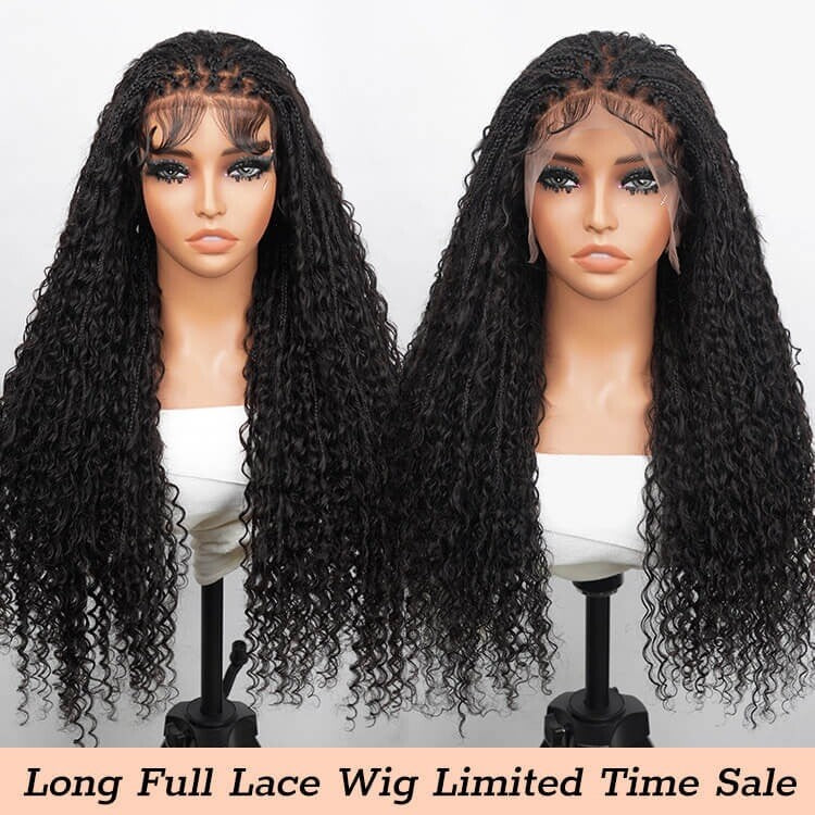 Chic Luxe Hair Braided Curly Lace-Front Wig