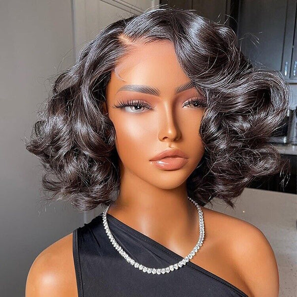 Chic Luxe Hair Glueless Bouncy Lace Front Loose Wave Short Wig