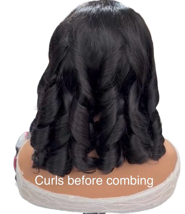 Chic Luxe Hair Glueless Bouncy Lace Front Loose Wave Short Wig