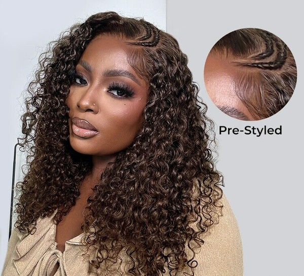 Chic Luxe Hair Pre-Styled Braided Curly Wig — Lace Front — Glueless