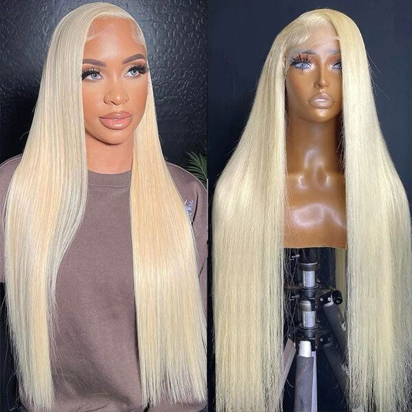 Chic Luxe Hair Full Wig Straight Wavy Lace Front Long 613 Blonde