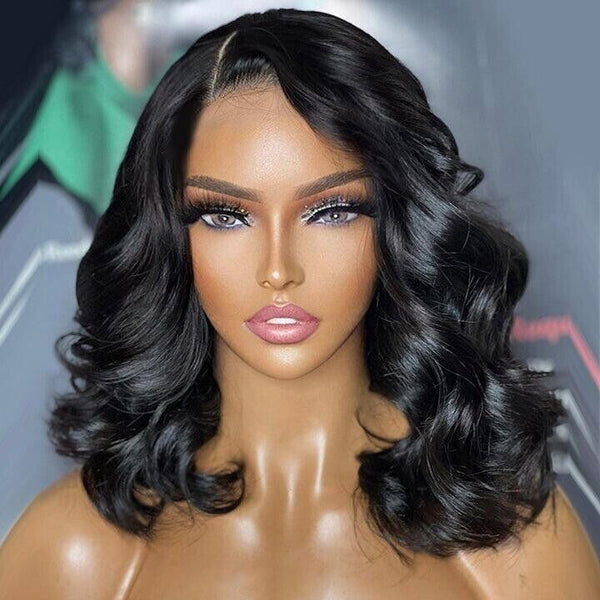 Chic Luxe Hair Glueless Full Wavy Lace Front Short Wig