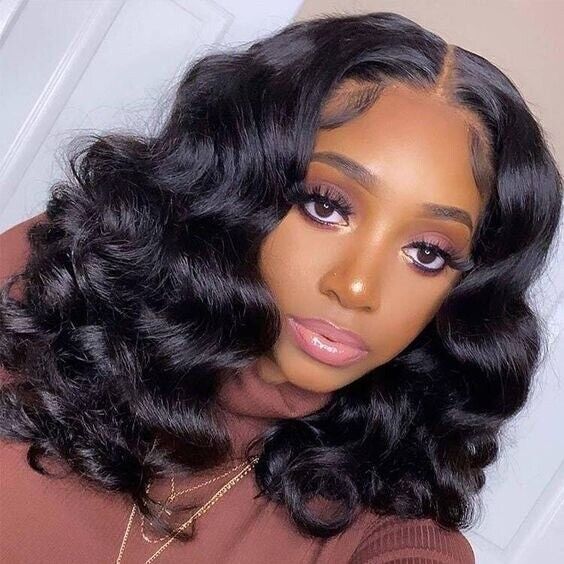 Chic Luxe Hair Wavy Bob Wig — Lace Front — Glueless — Short