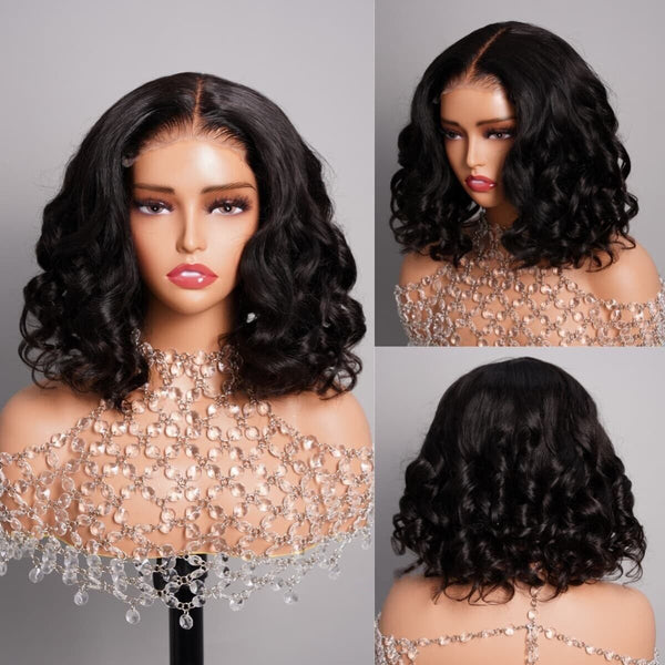 Chic Luxe Hair Wavy Bob Wig — Lace Front — Glueless — Short