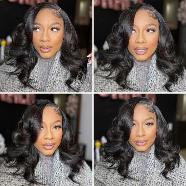 Chic Luxe Hair Glueless Full Wavy Lace Front Short Wig