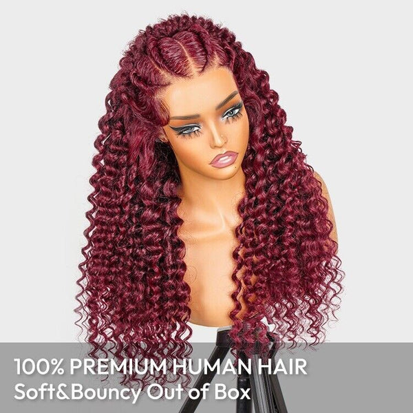 Chic Luxe Hair 99J Burgundy Wig — Lace Front — Glueless