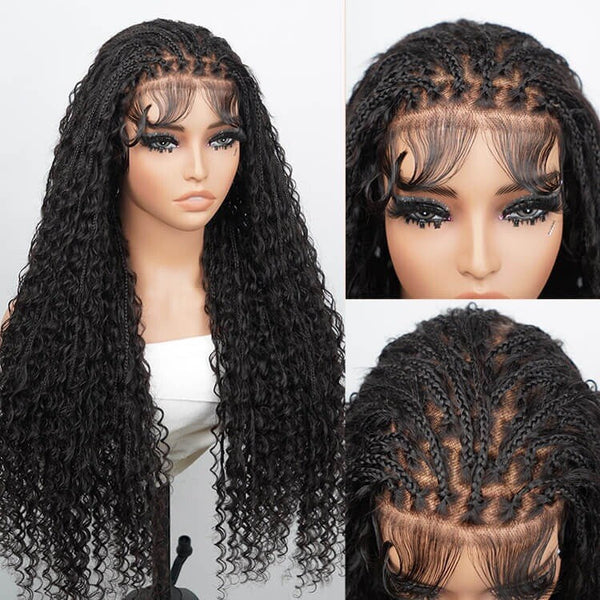 Chic Luxe Hair Braided Curly Lace-Front Wig