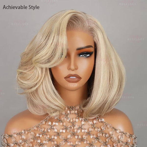 Chic Luxe Hair Full Wavy Glueless Wear Go Lace Front Short Bob Wig