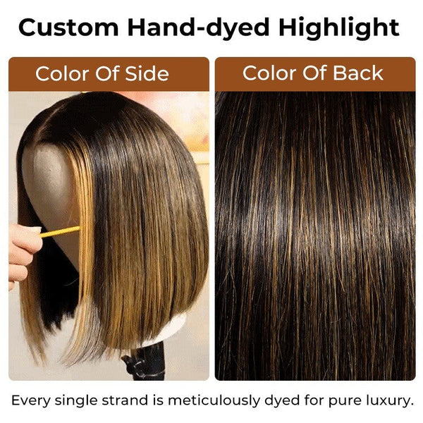 Chic Luxe Hair Blunt Cut Short Bob Ready To Go Glueless Lace Front Wig