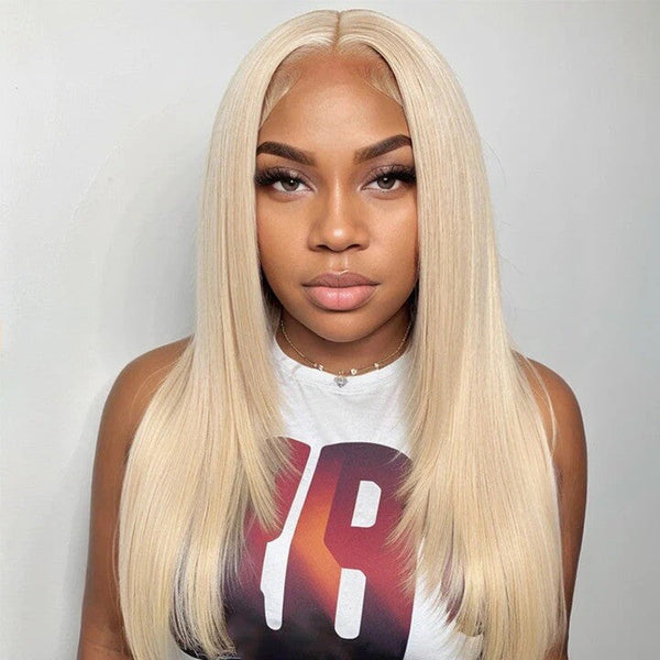 Chic Luxe Hair Layered Cut Glueless Lace Front Straight Blonde Wig