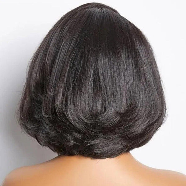 Chic Luxe Hair Butterfly Layered Cut Short Bob Ready To Go Glueless Wig