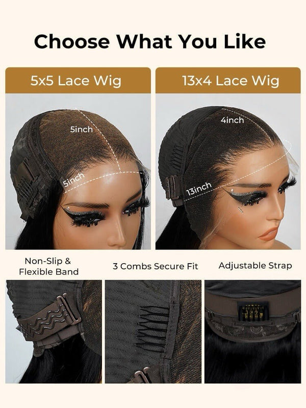 Chic Luxe Hair Side-Part Light Yaki Layered Wig