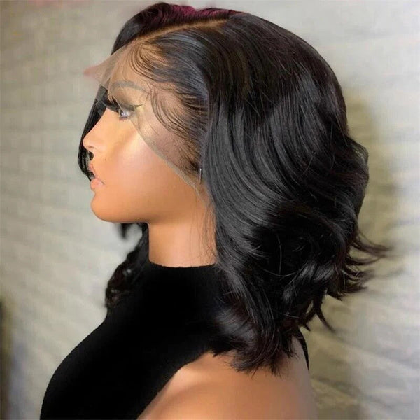Chic Luxe Hair Pre Styled Wavy Short Lace Front Bob Wig — 13*4 Lace