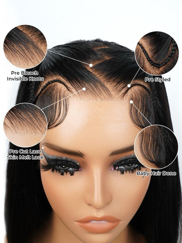 Chic Luxe Hair Glueless Pre-Styled Braided Ready To Wear Lace Front Bob Wig