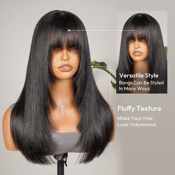 Chic Luxe Hair Ready To Wear Glueless Lace Front Wig With Bangs