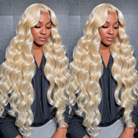 Chic Luxe Hair Full Wig Straight Wavy Lace Front Long 613 Blonde