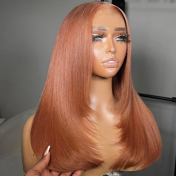 Chic Luxe Hair Layered Cut Glueless Lace Front Straight Wear And Go Short Wig