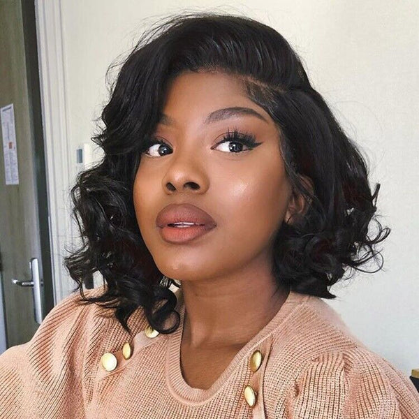 Chic Luxe Hair Glueless Bouncy Lace Front Loose Wave Short Wig