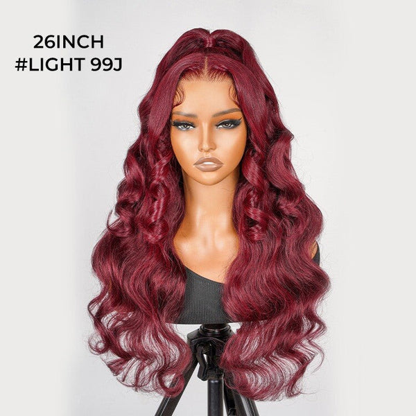 Chic Luxe Hair Glueless Pre-Styled Half Ponytail Wear Go Wavy Wig — 99j