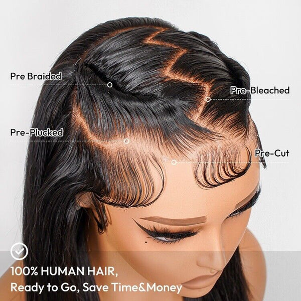 Chic Luxe Hair Straight Wig — 13x6 Lace Front — Glueless