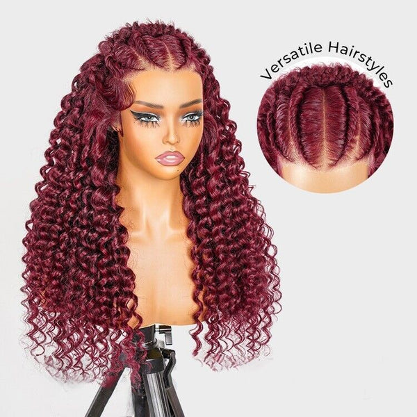Chic Luxe Hair 99J Burgundy Wig — Lace Front — Glueless