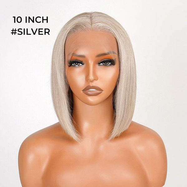 Chic Luxe Hair Lace Coloured Silver Bob Glueless Wig