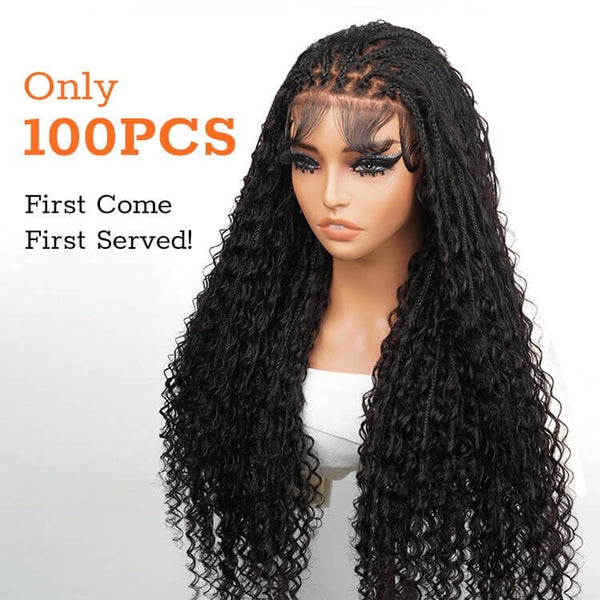 Chic Luxe Hair Braided Curly Lace-Front Wig