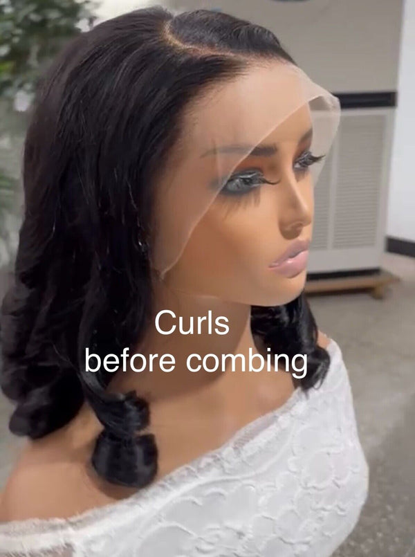Chic Luxe Hair Glueless Bouncy Lace Front Loose Wave Short Wig