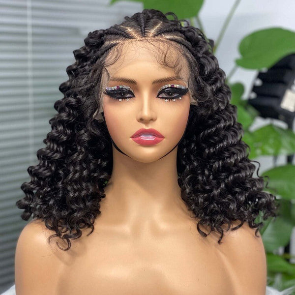 Chic Luxe Hair Glueless Full Lace Front Curly Braided Wig — Short/Long