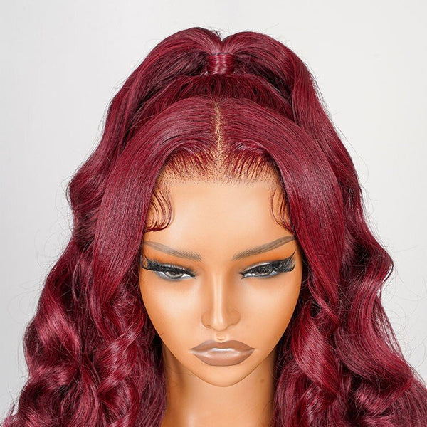 Chic Luxe Hair Glueless Pre-Styled Half Ponytail Wear Go Wavy Wig — 99j