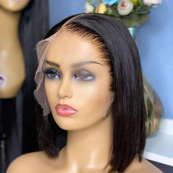 Chic Luxe Hair Straight Short Full Invisible Crystal Lace Front Wig