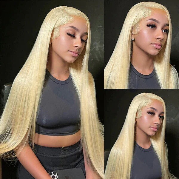 Chic Luxe Hair Full Wig Straight Wavy Lace Front Long 613 Blonde