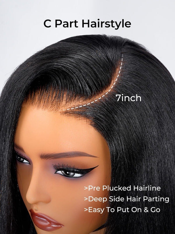 Chic Luxe Hair Side-Part Light Yaki Layered Wig